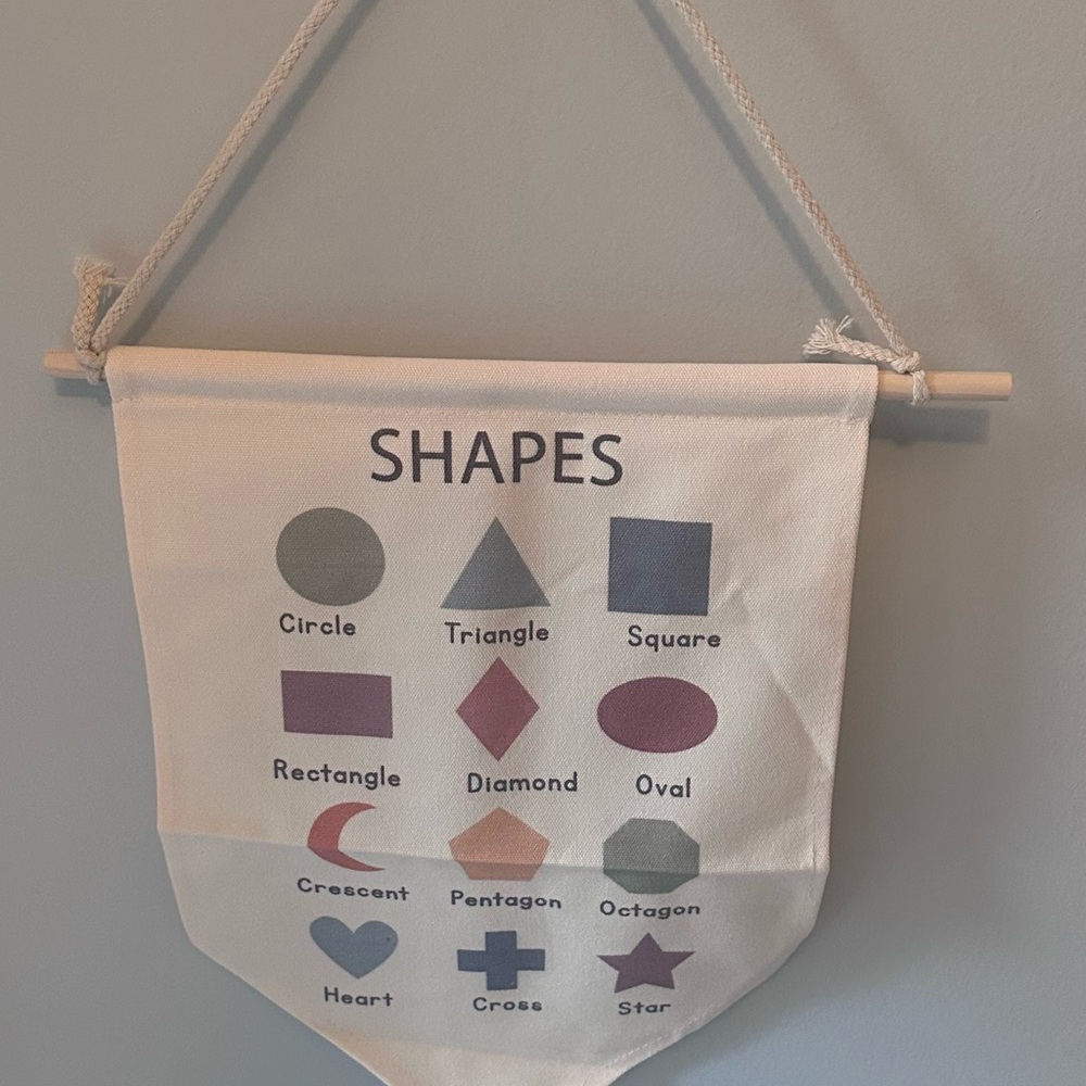 Educational Shapes Wall Hanging Decor